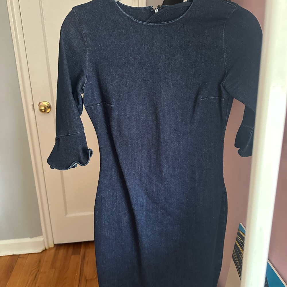 Banana Republic Dark Blue Long Sleeve Dress